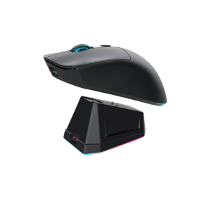 JEDEL WD139 Lightweight Wireless Gaming Mouse With Rgb Charging Dock, Black