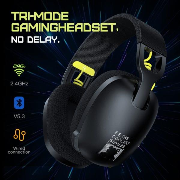 ONIKUMA B2 2.4Ghz Tri-mode 7.1 Surround Sound Lightweight Gaming Headset | Black - Image 4